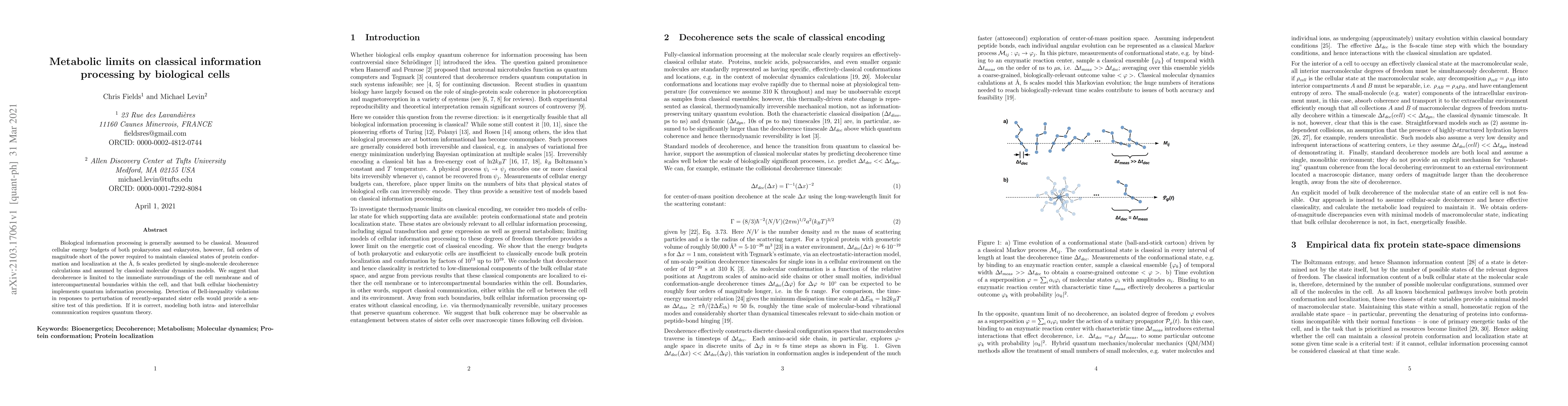 Thumbnail for Metabolic limits on classical information processing by biological cells