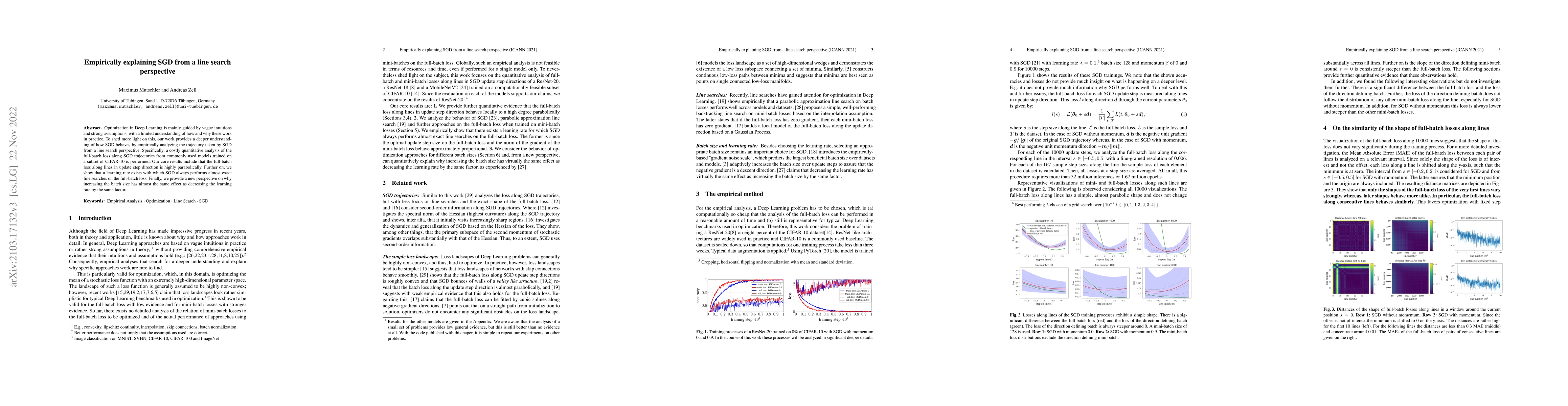 Thumbnail for Empirically explaining SGD from a line search perspective