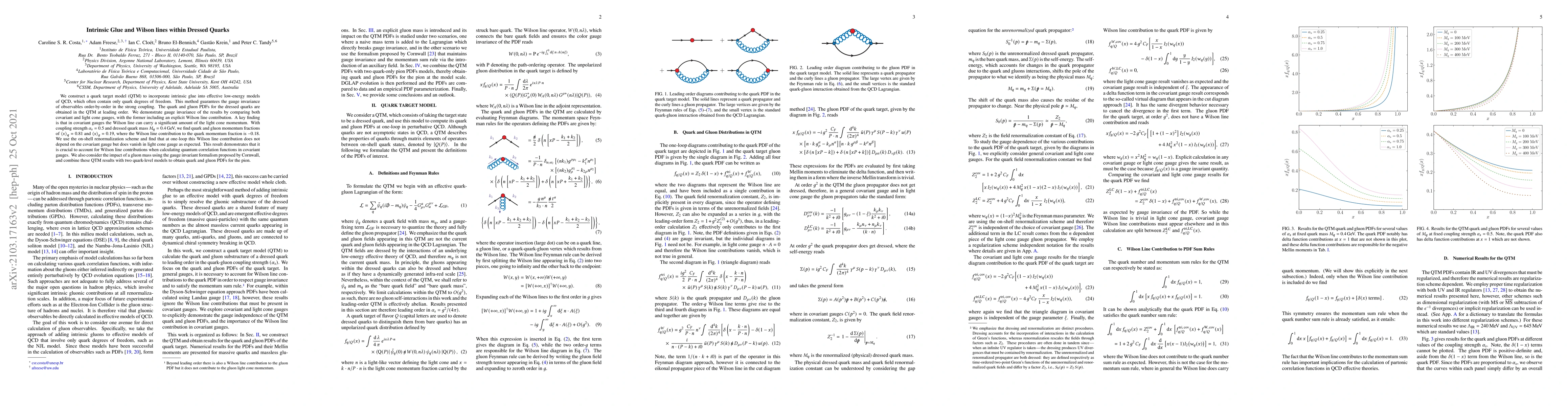 Thumbnail for Intrinsic Glue and Wilson lines within Dressed Quarks