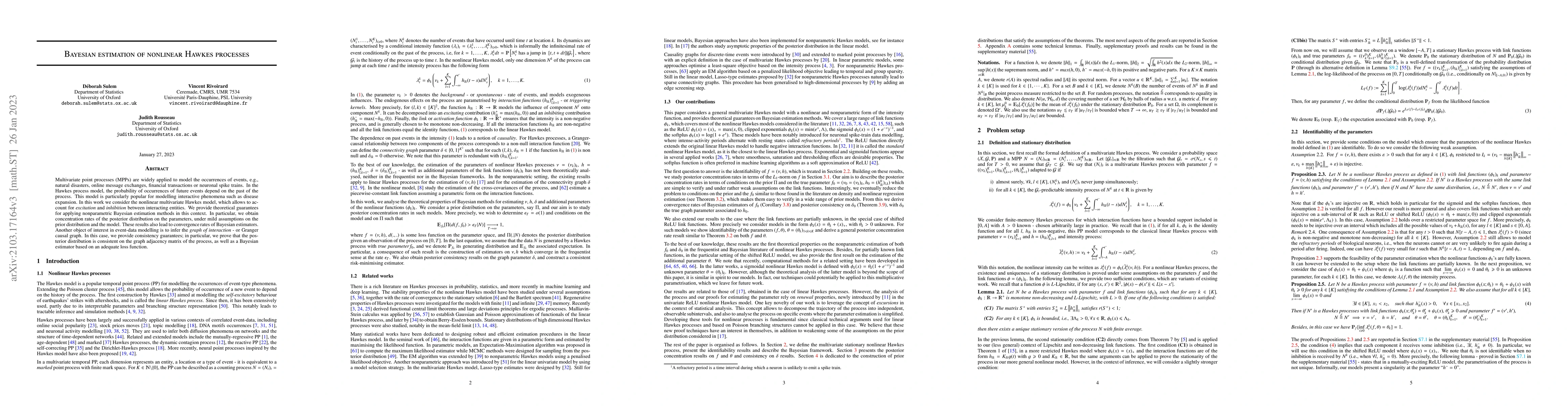 Thumbnail for Bayesian estimation of nonlinear Hawkes process