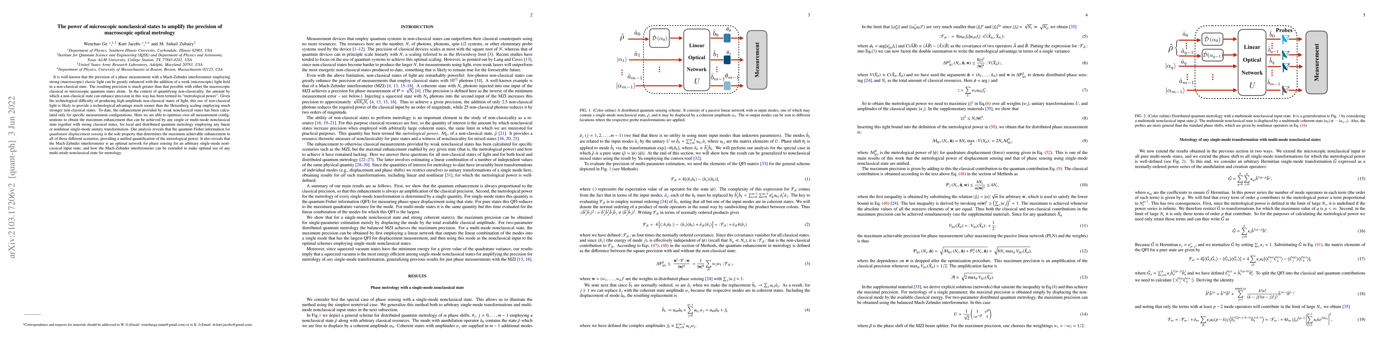 Thumbnail for The power of microscopic nonclassical states to amplify the precision of
  macroscopic optical metrology