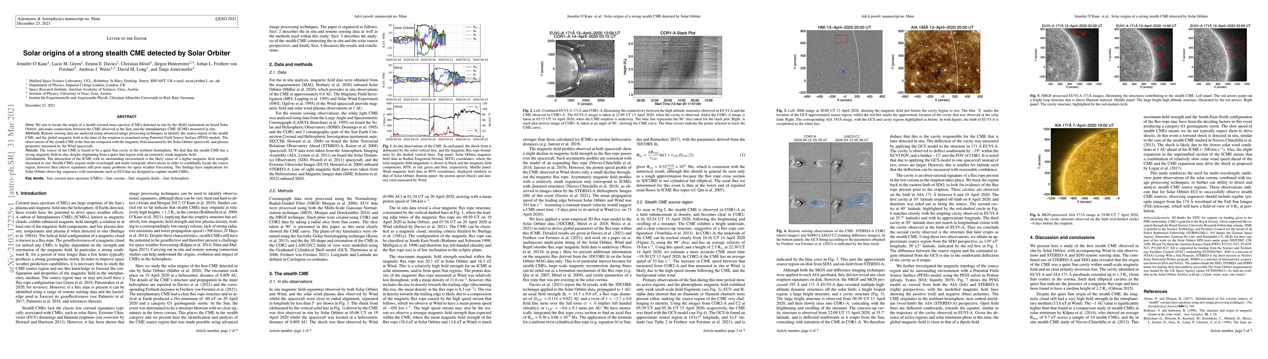 Thumbnail for Solar origins of a strong stealth CME detected by Solar Orbiter