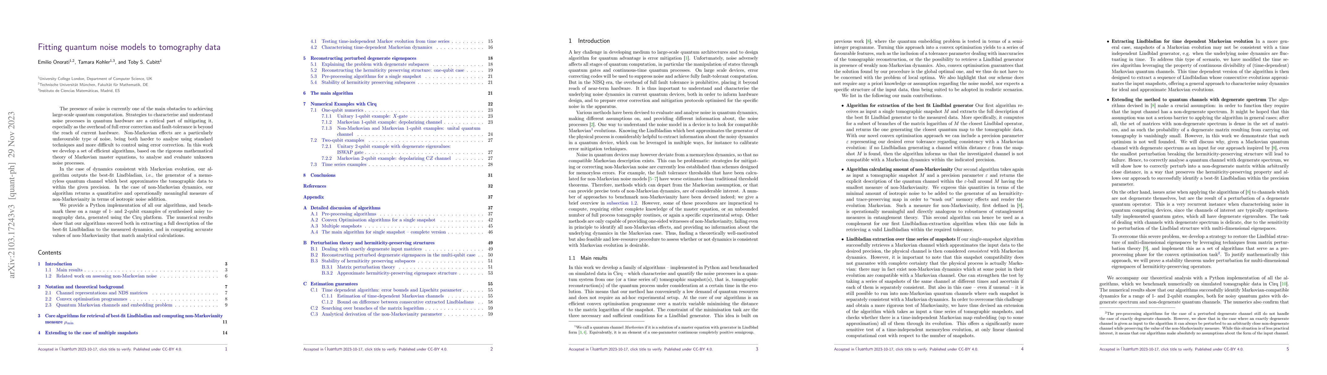 Thumbnail for Fitting quantum noise models to tomography data