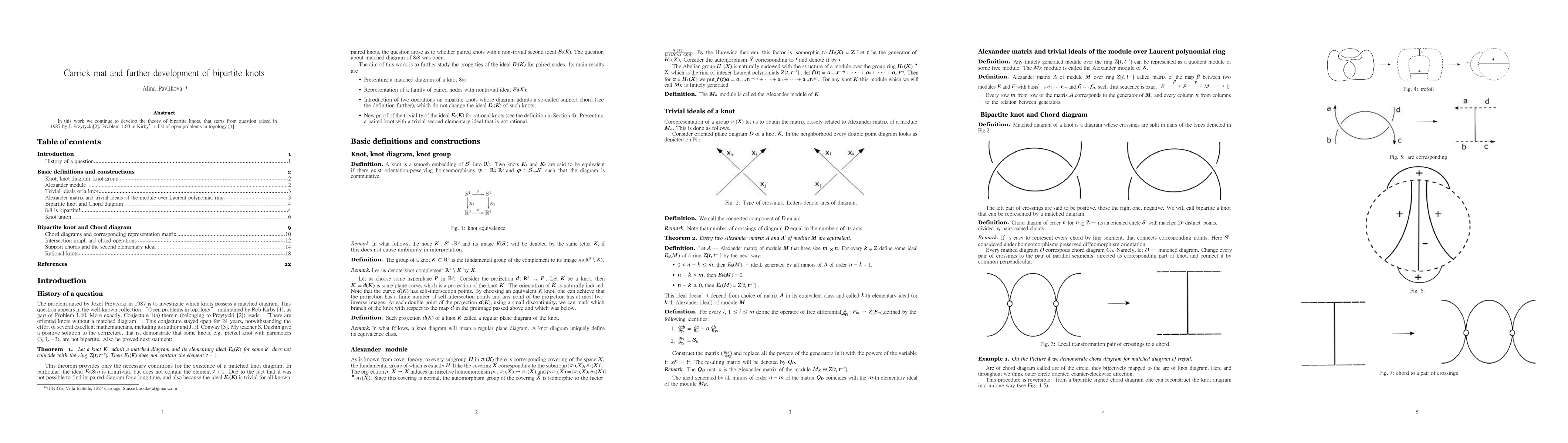 Thumbnail for Carrick mat and further development of bipartite knots