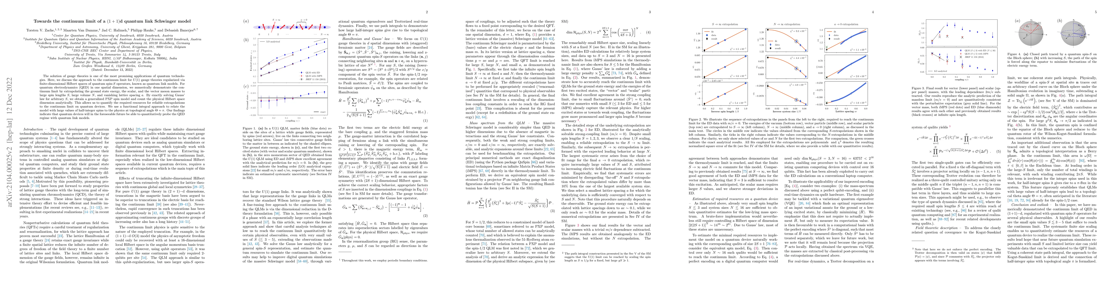 Thumbnail for Towards the continuum limit of a $(1+1)$d quantum link Schwinger model