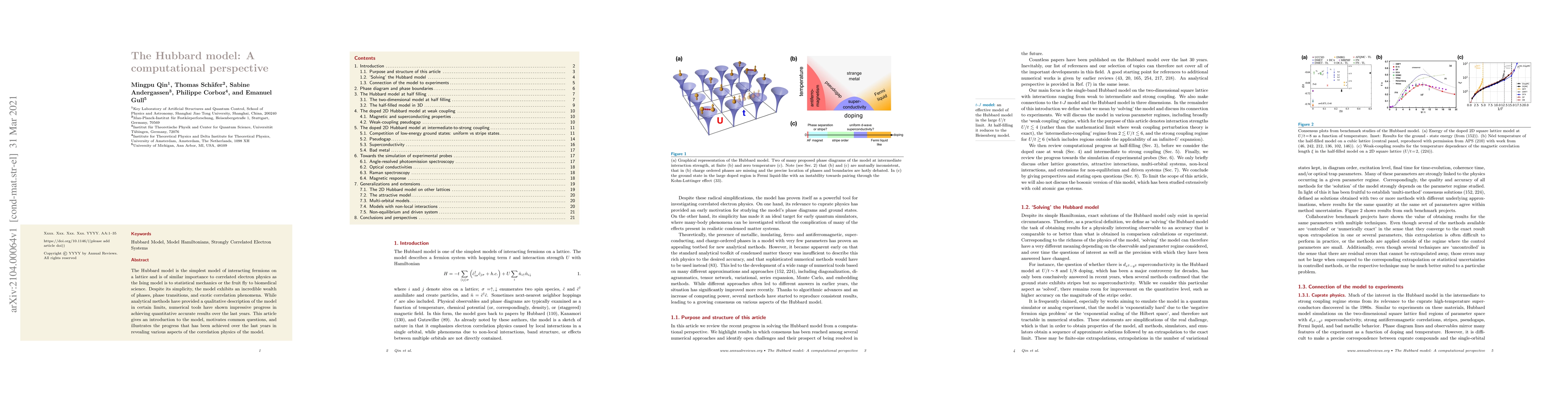 Thumbnail for The Hubbard model: A computational perspective