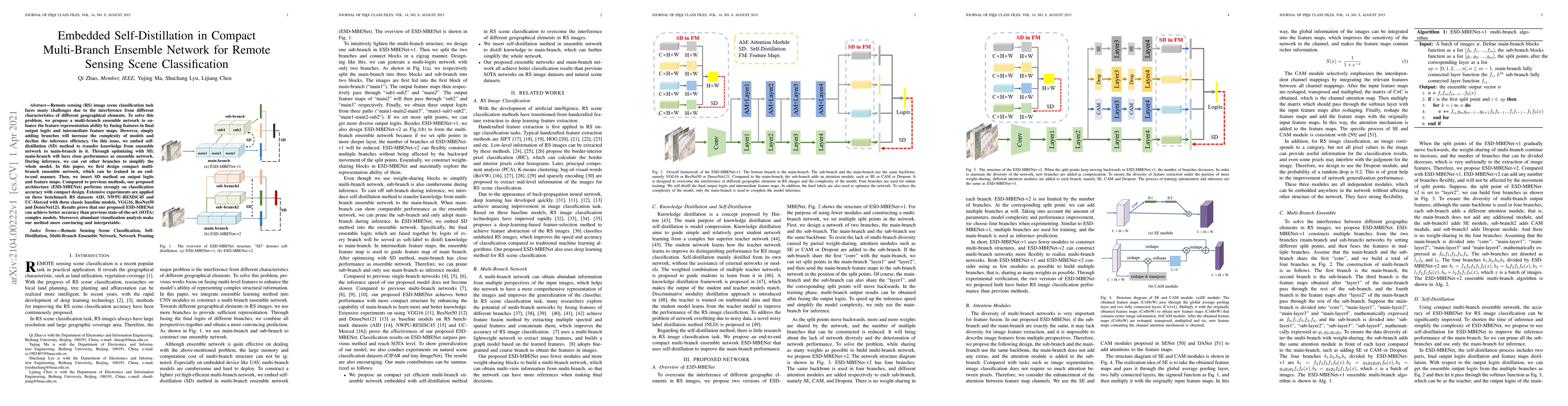 Thumbnail for Embedded Self-Distillation in Compact Multi-Branch Ensemble Network for
  Remote Sensing Scene Classification