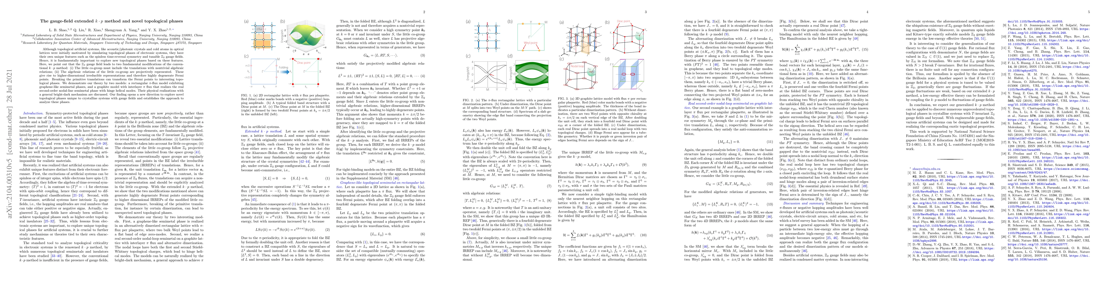 Thumbnail for The gauge-field extended $k\cdot p$ method and novel topological phases