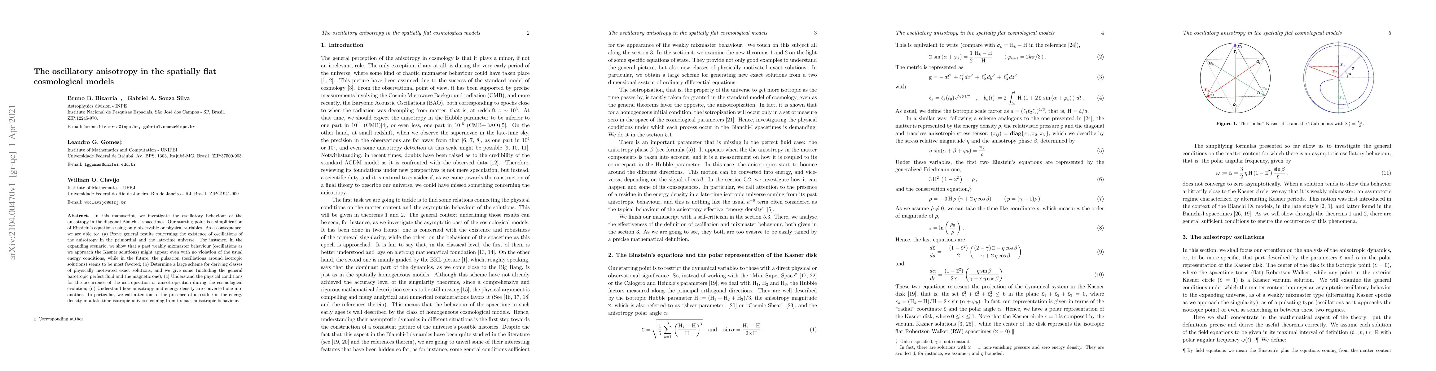 Thumbnail for The oscillatory anisotropy in the spatially flat cosmological models