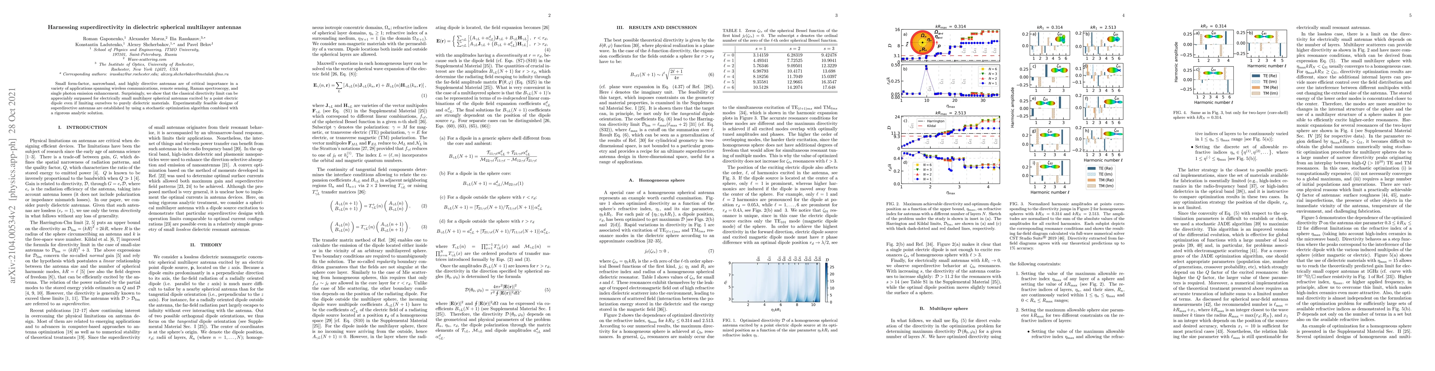 Thumbnail for Harnessing superdirectivity in dielectric spherical multilayer antennas