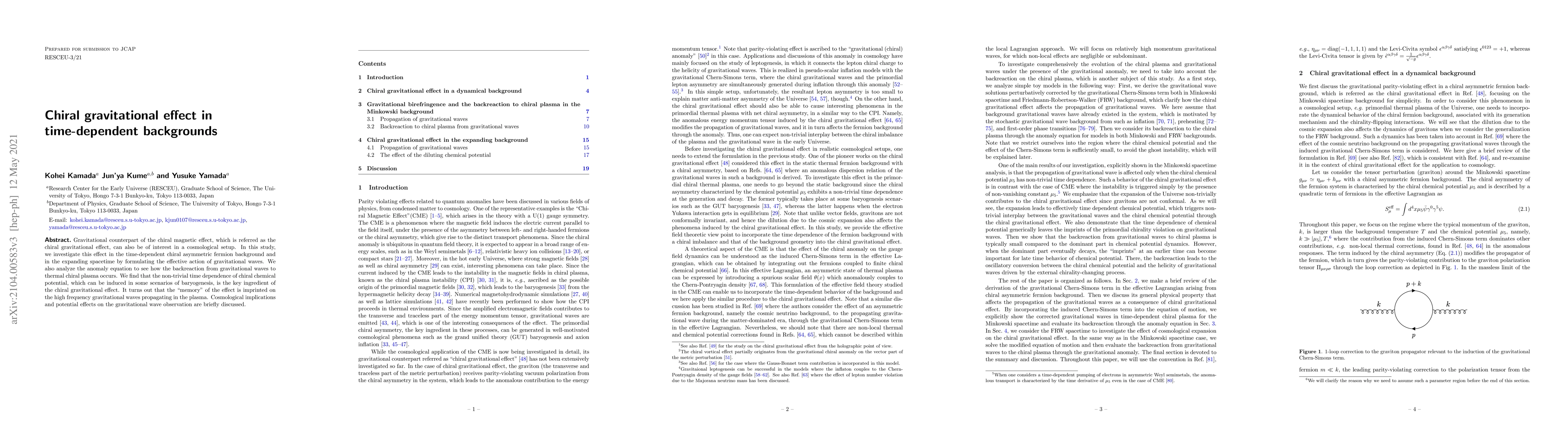 Thumbnail for Chiral gravitational effect in time-dependent backgrounds