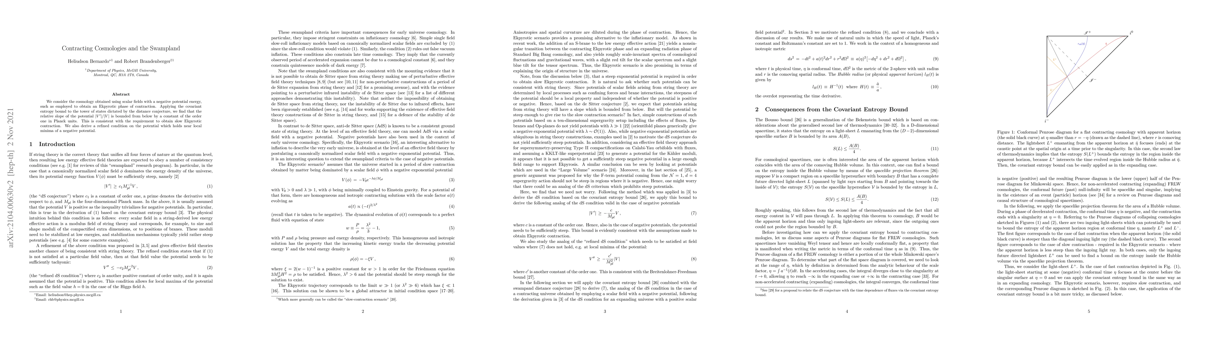 Thumbnail for Contracting Cosmologies and the Swampland