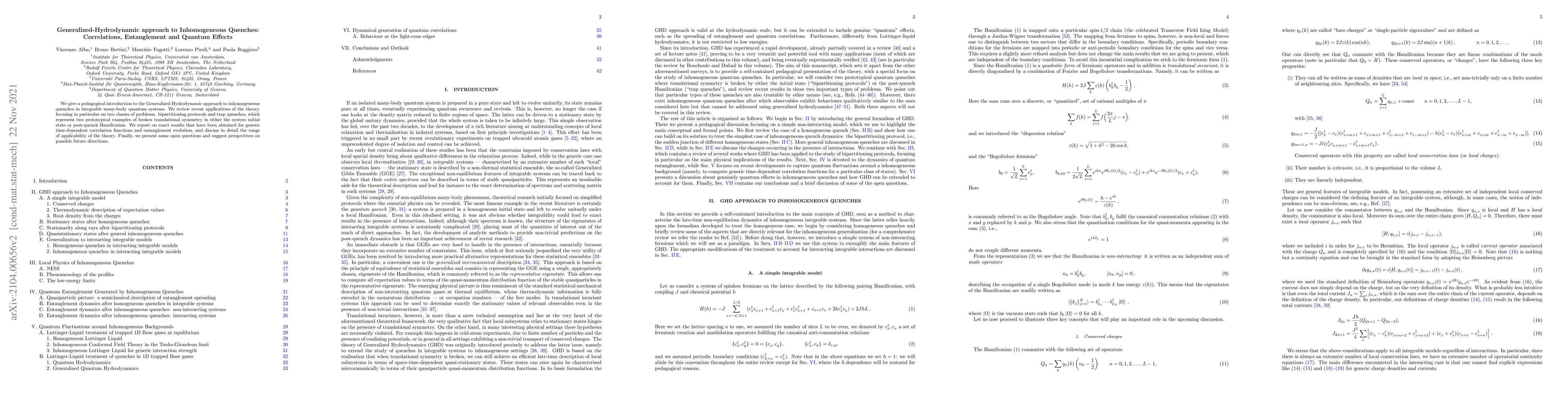 Thumbnail for Generalized-Hydrodynamic approach to Inhomogeneous Quenches:
  Correlations, Entanglement and Quantum Effects
