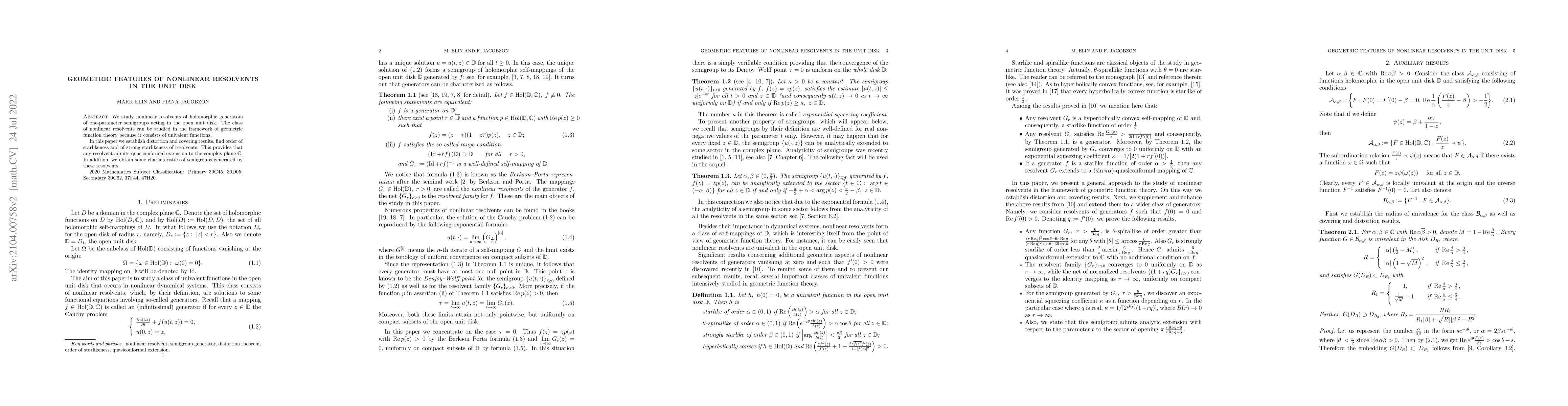 Thumbnail for Geometric features of nonlinear resolvents in the unit disk