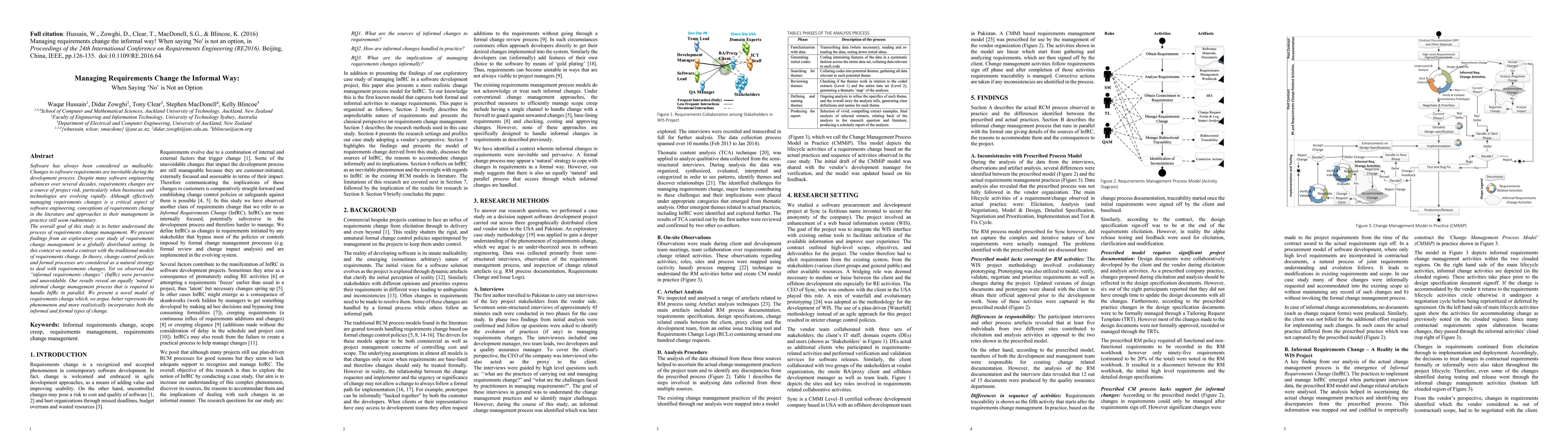 Thumbnail for Managing Requirements Change the Informal Way: When Saying 'No' is Not
  an Option