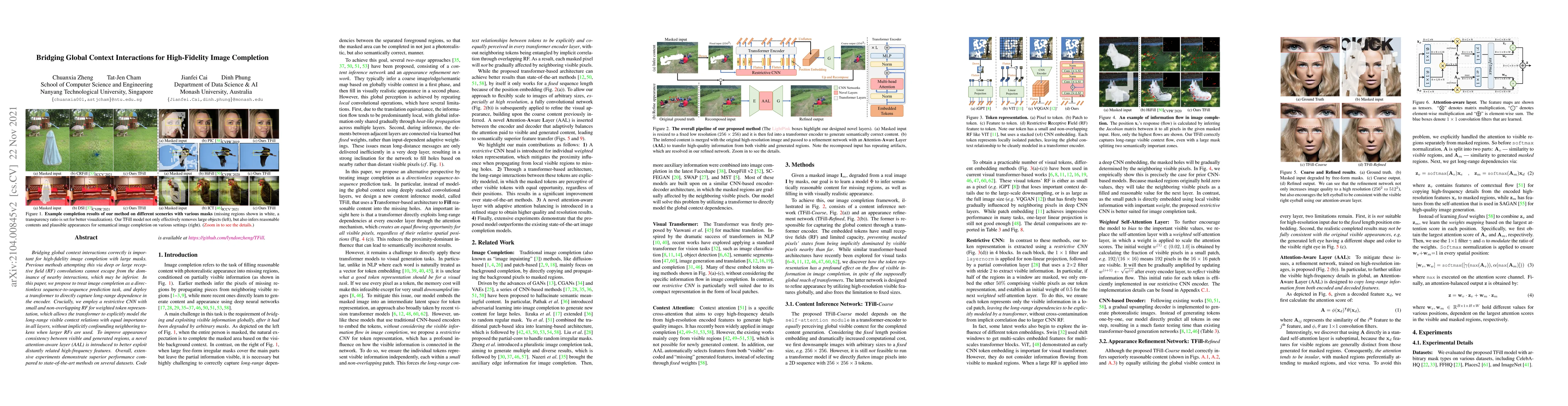 Thumbnail for Bridging Global Context Interactions for High-Fidelity Image Completion