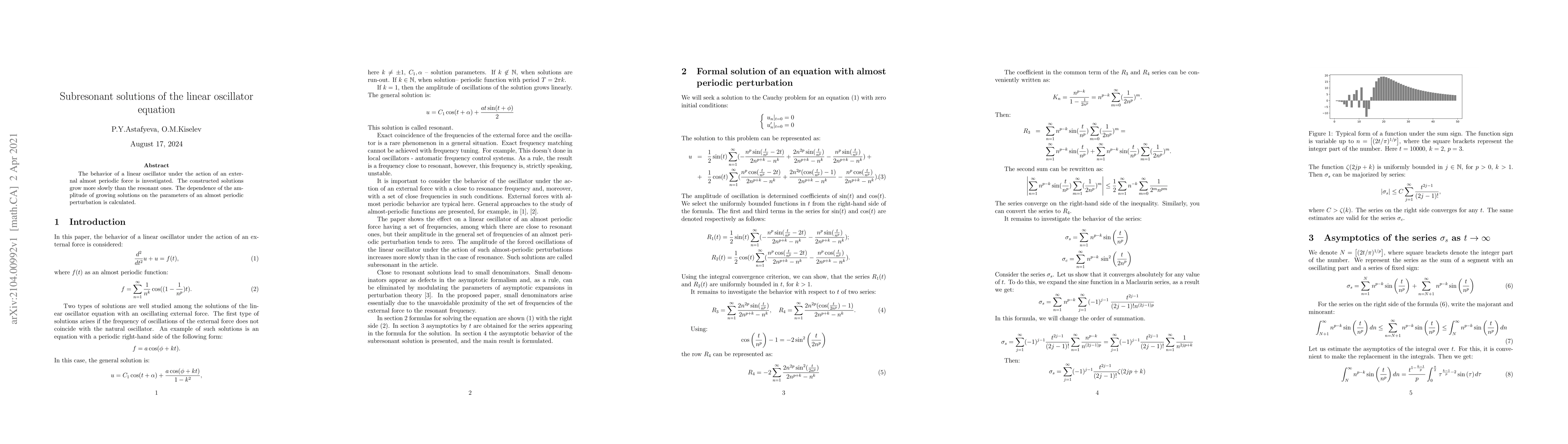 Thumbnail for Subresonant solutions of the linear oscillator equation