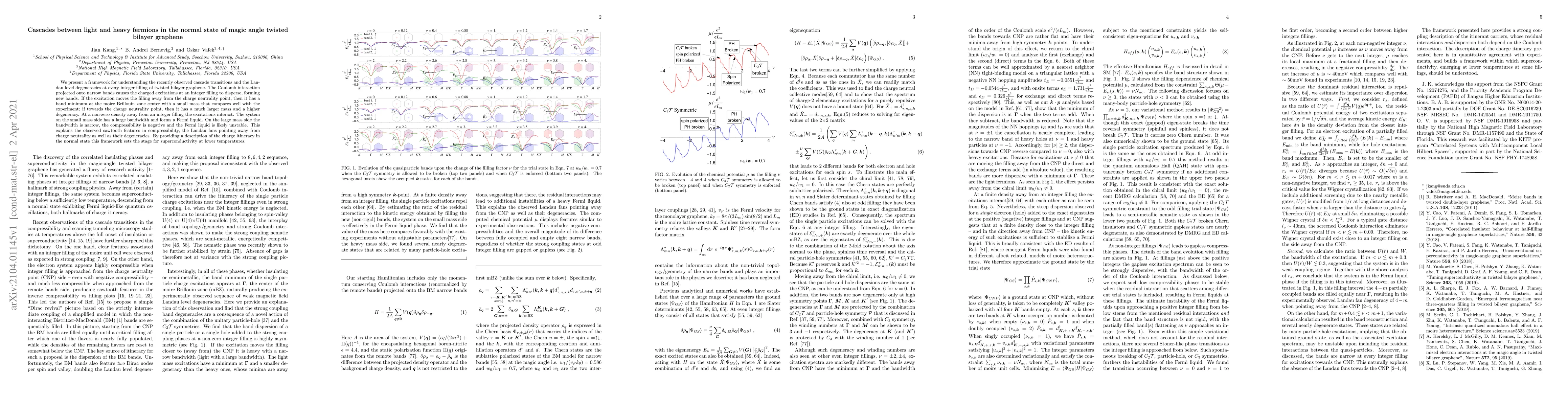Thumbnail for Cascades between light and heavy fermions in the normal state of magic
  angle twisted bilayer graphene