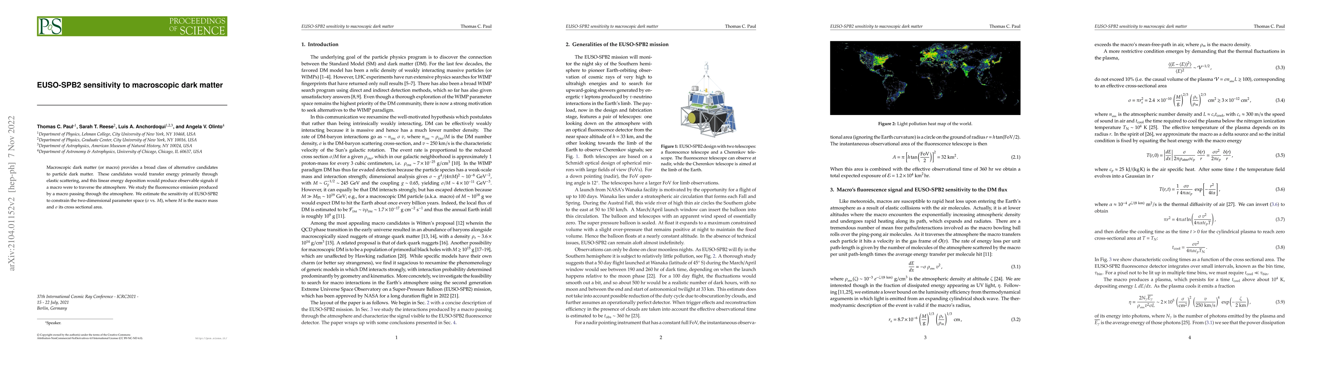 Thumbnail for EUSO-SPB2 sensitivity to macroscopic dark matter