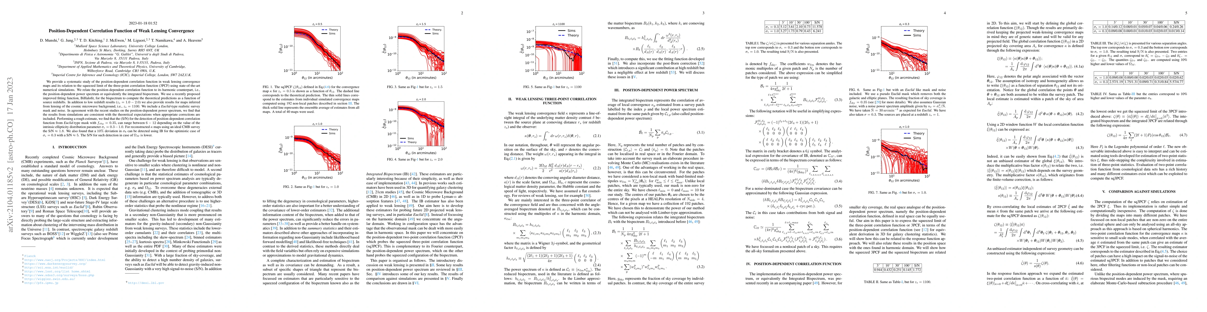 Thumbnail for Position-Dependent Correlation Function of Weak Lensing Convergence