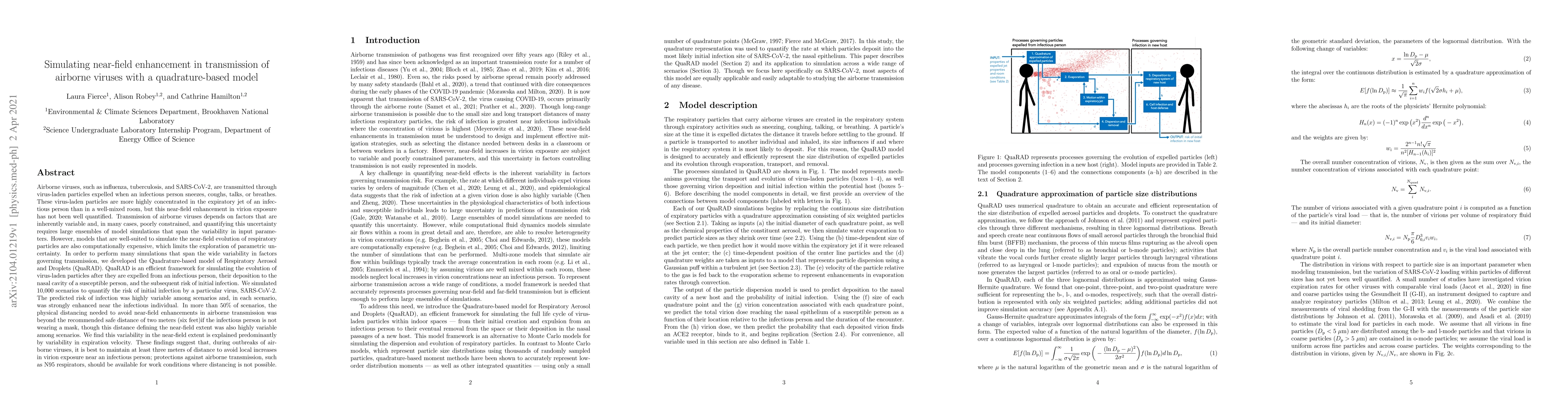 Thumbnail for Simulating near-field enhancement in transmission of airborne viruses
  with a quadrature-based model