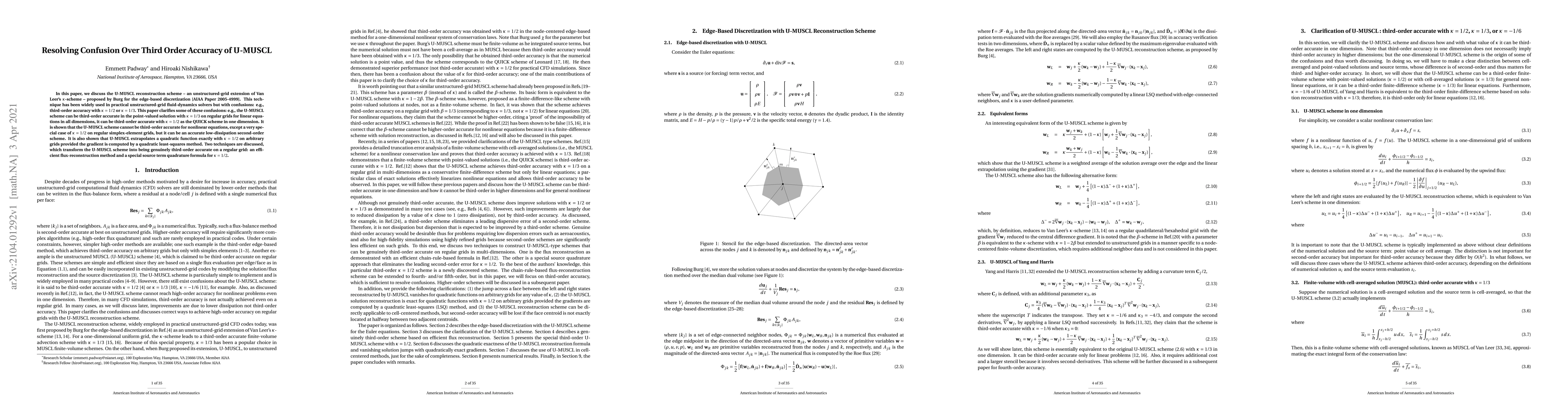Thumbnail for Resolving Confusion Over Third Order Accuracy of U-MUSCL