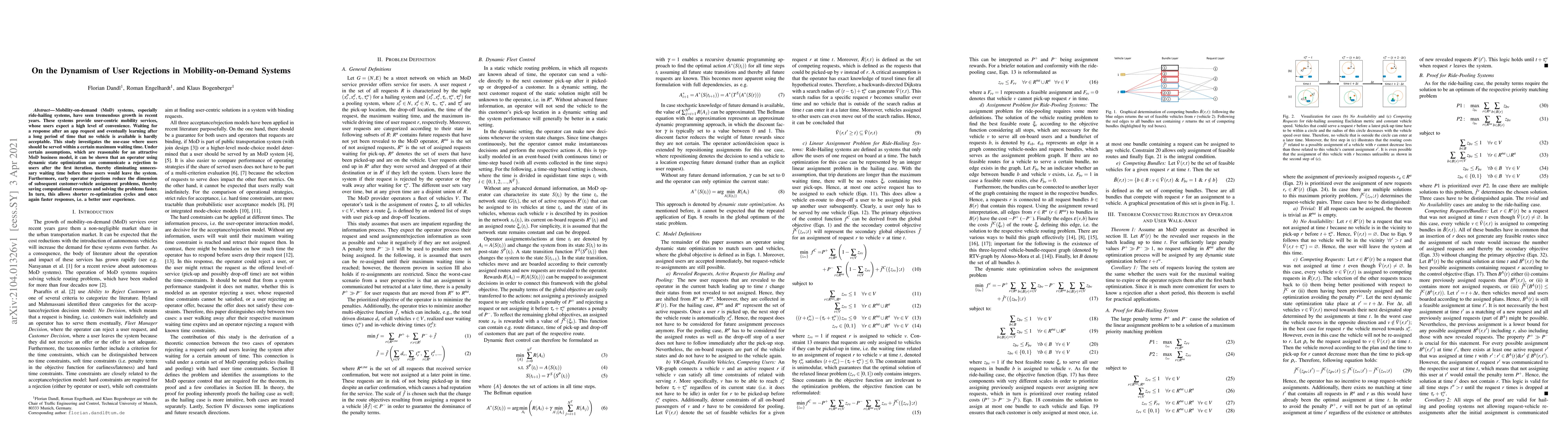Thumbnail for On the Dynamism of User Rejections in Mobility-on-Demand Systems