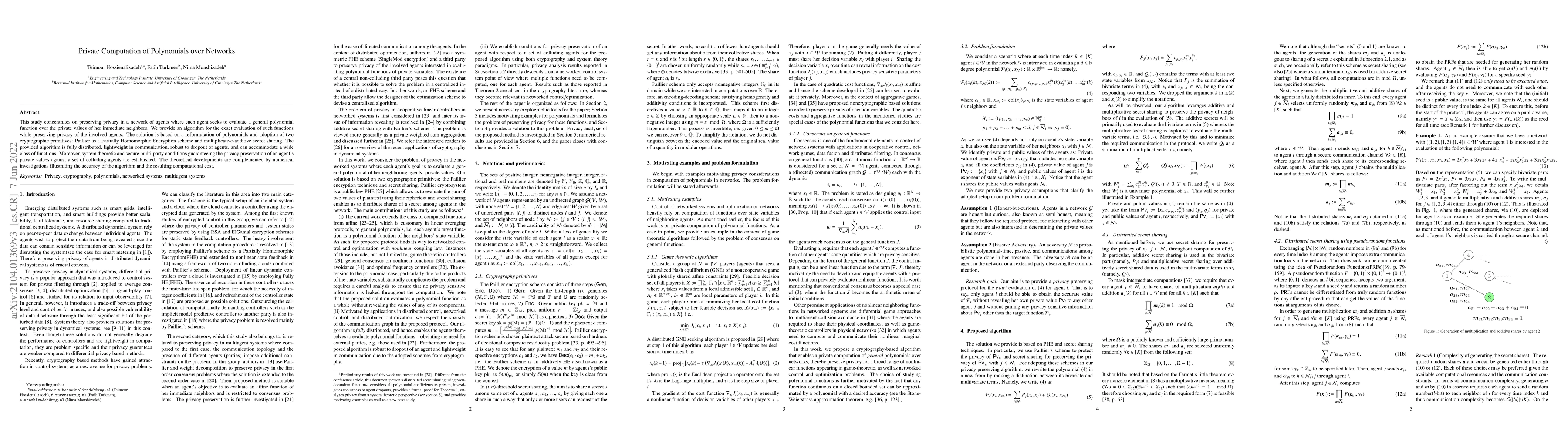 Thumbnail for Private Computation of Polynomials over Networks