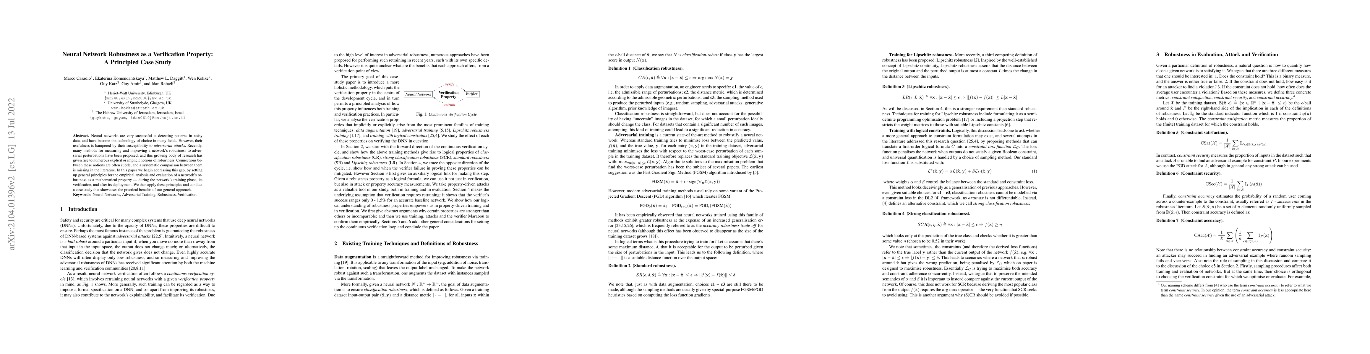 Thumbnail for Neural Network Robustness as a Verification Property: A Principled Case
  Study