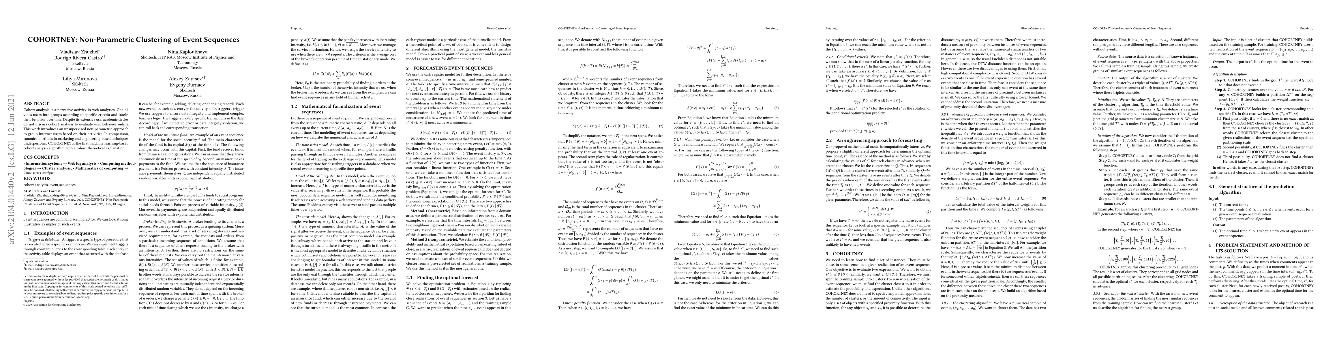 Thumbnail for COHORTNEY: Non-Parametric Clustering of Event Sequences