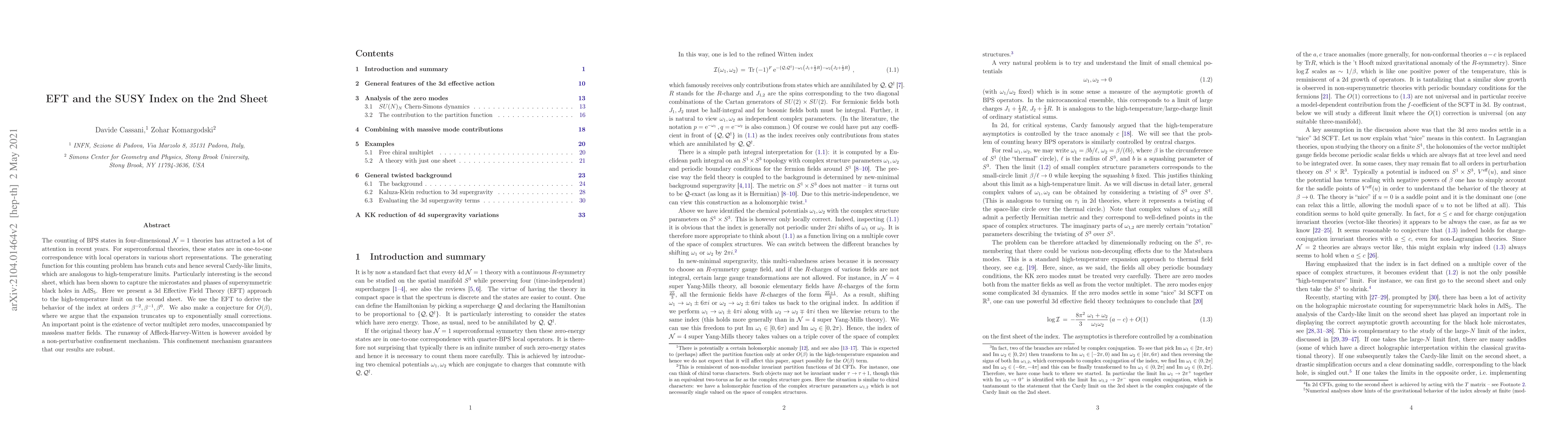Thumbnail for EFT and the SUSY Index on the 2nd Sheet