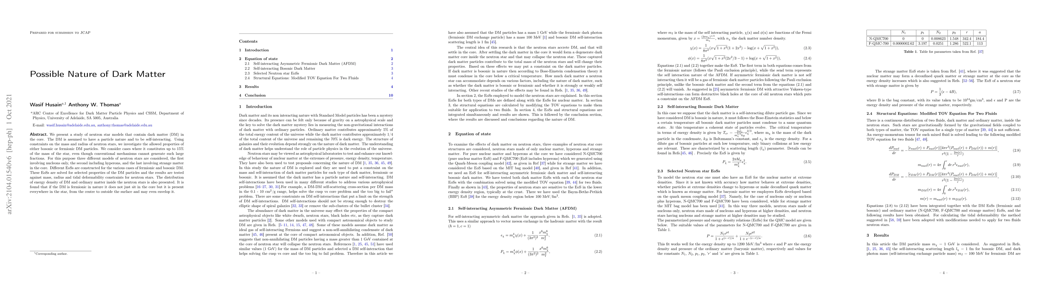 Thumbnail for Possible nature of Dark Matter