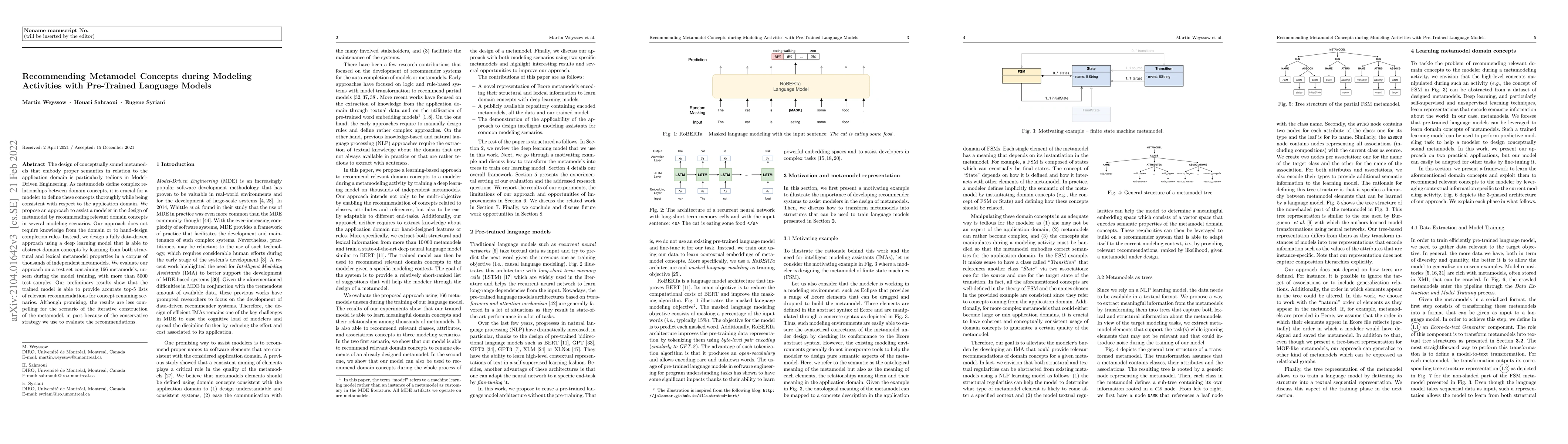 Thumbnail for Recommending Metamodel Concepts during Modeling Activities with
  Pre-Trained Language Models