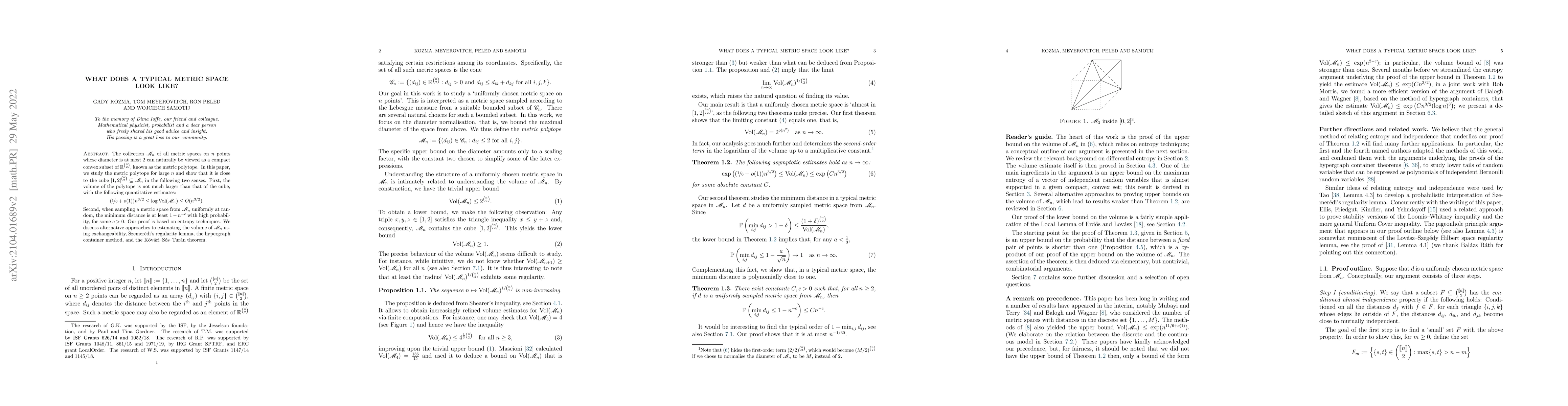 Thumbnail for What does a typical metric space look like?