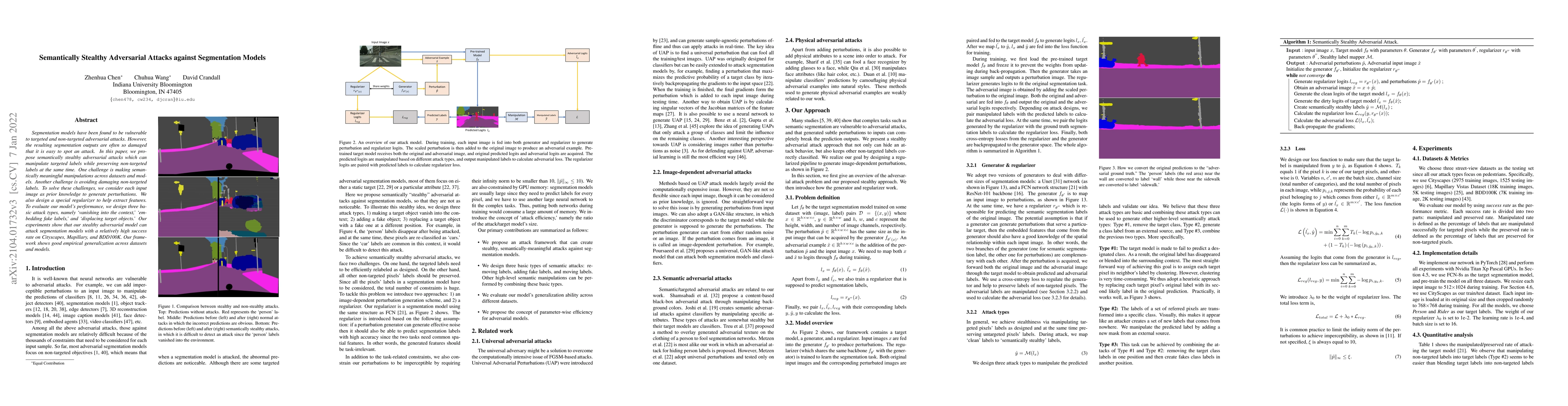 Thumbnail for Semantically Stealthy Adversarial Attacks against Segmentation Models