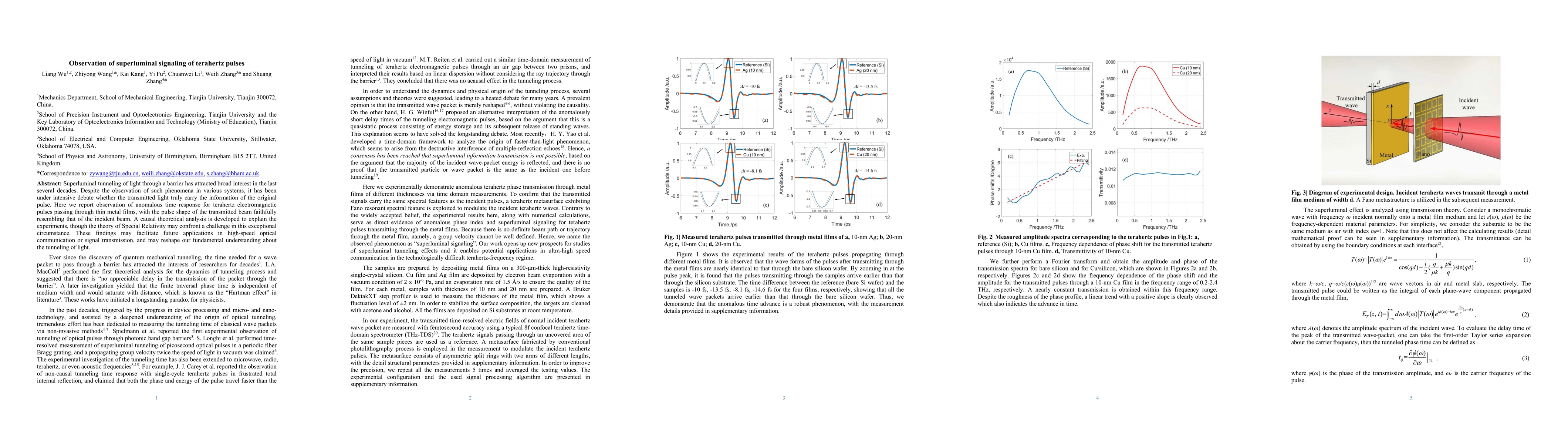 Thumbnail for Observation of superluminal signaling of terahertz pulses