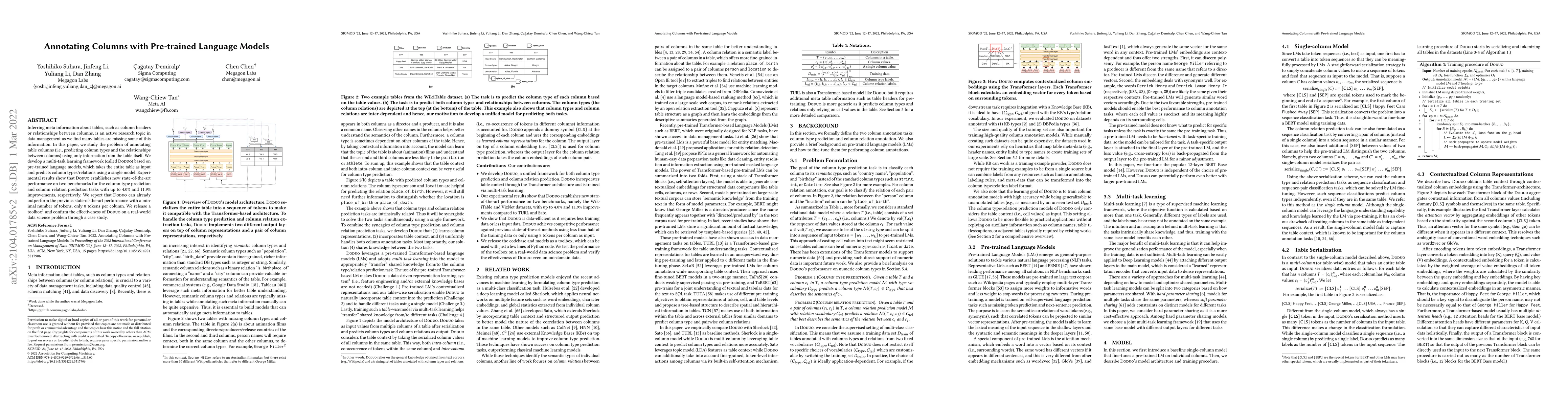 Thumbnail for Annotating Columns with Pre-trained Language Models