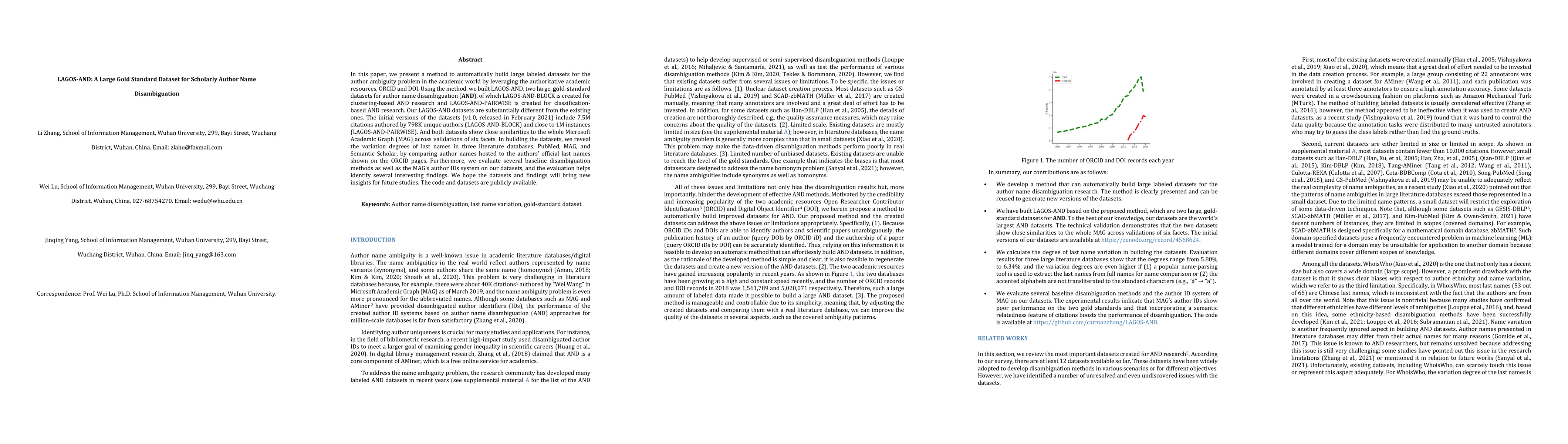 Thumbnail for LAGOS-AND: A Large Gold Standard Dataset for Scholarly Author Name
  Disambiguation