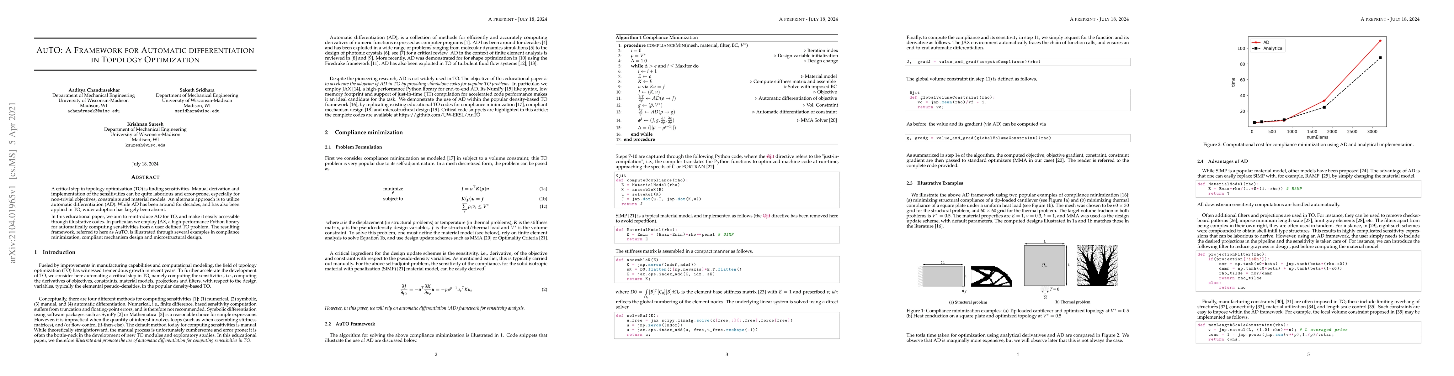 Thumbnail for AuTO: A Framework for Automatic differentiation in Topology Optimization