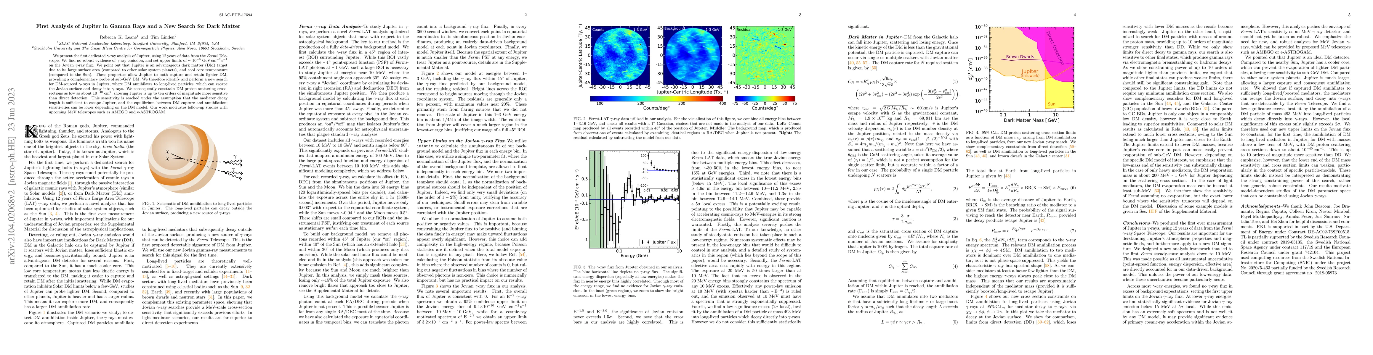 Thumbnail for First Analysis of Jupiter in Gamma Rays and a New Search for Dark Matter
