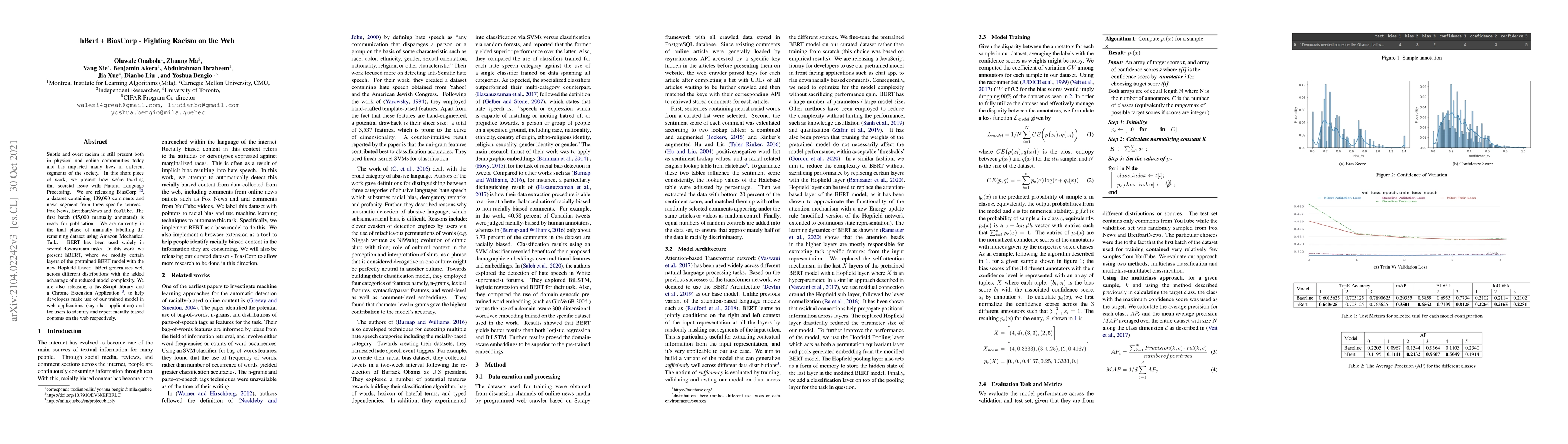 Thumbnail for HBert + BiasCorp -- Fighting Racism on the Web