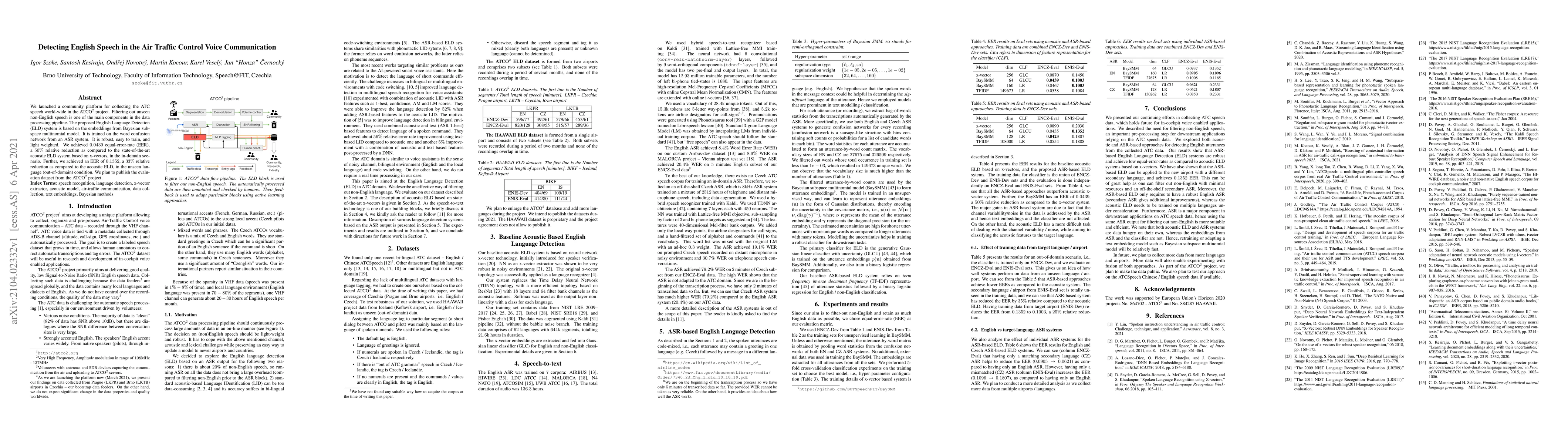 Thumbnail for Detecting English Speech in the Air Traffic Control Voice Communication