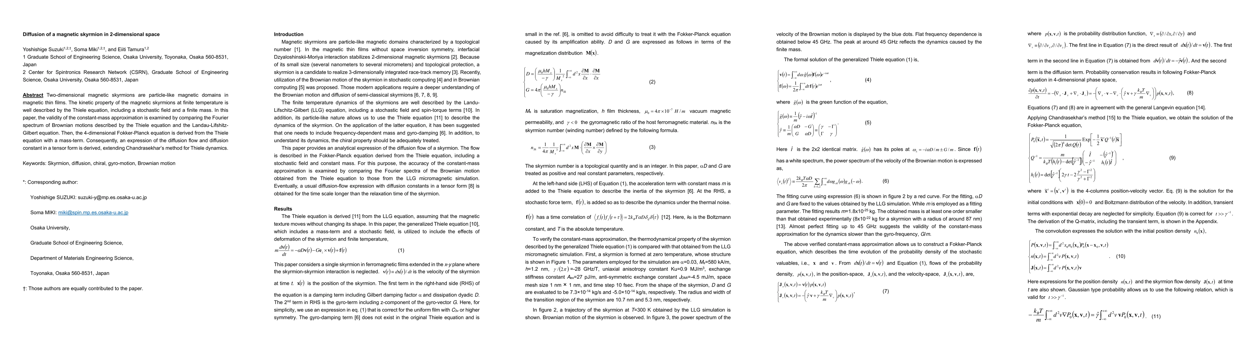 Thumbnail for Diffusion of a magnetic skyrmion in 2-dimensional space