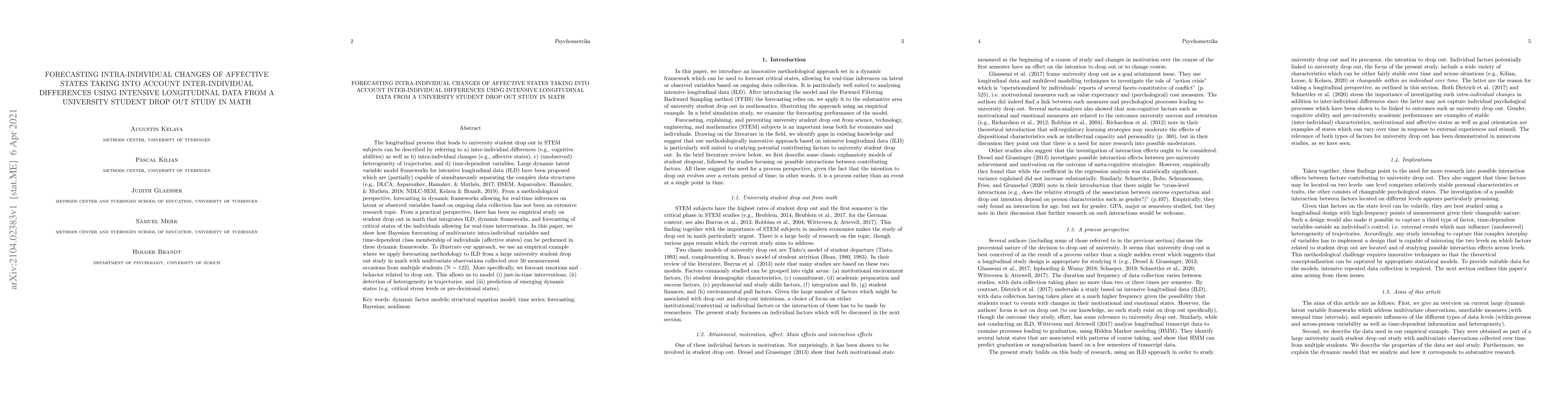 Thumbnail for Forecasting intra-individual changes of affective states taking into
  account inter-individual differences using intensive longitudinal data from a
  university student drop out study in math