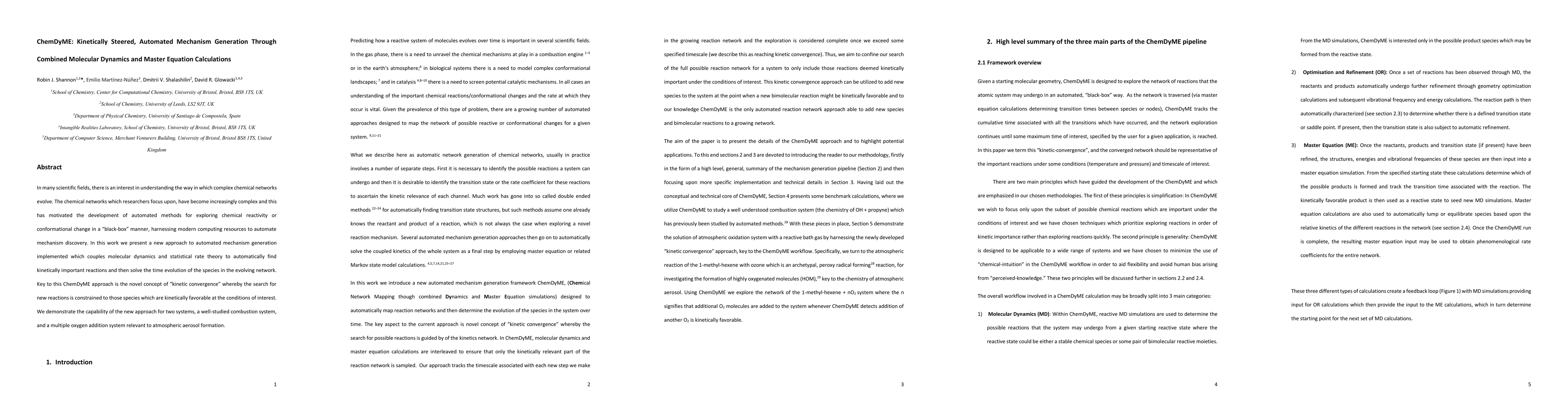 Thumbnail for ChemDyME: Kinetically Steered, Automated Mechanism Generation Through
  Combined Molecular Dynamics and Master Equation Calculations