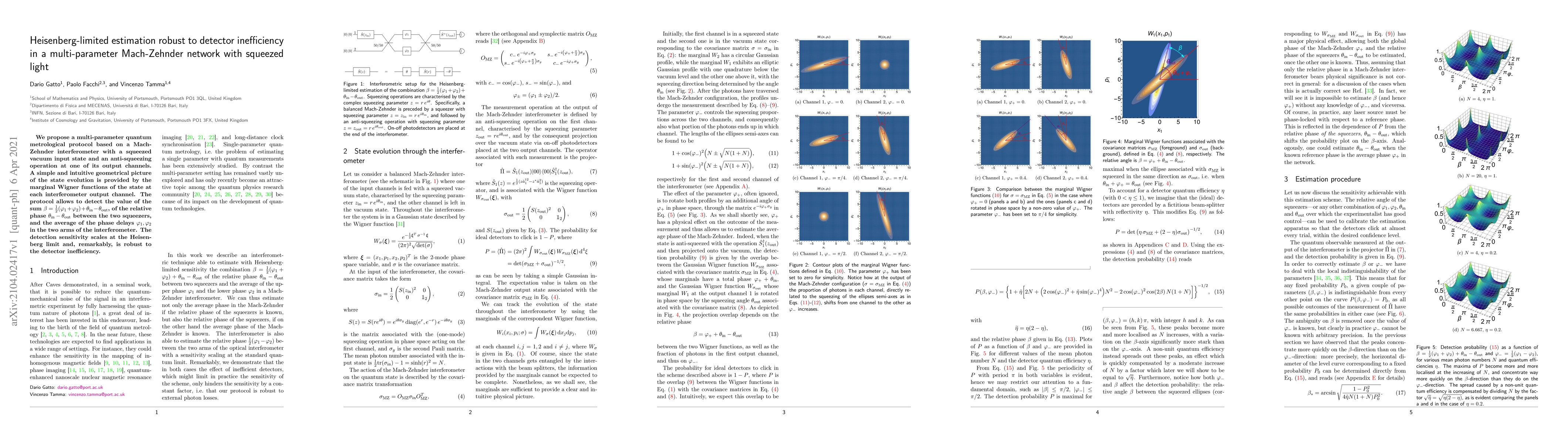 Thumbnail for Heisenberg-limited estimation robust to detector inefficiency in a
  multi-parameter Mach-Zehnder network with squeezed light