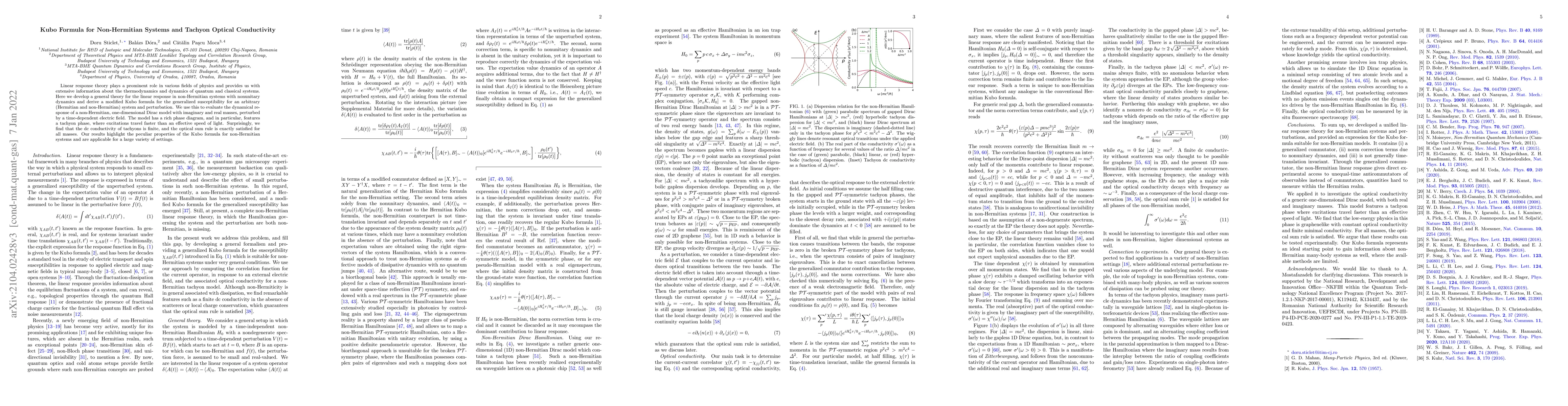 Thumbnail for Kubo formula for non-Hermitian systems and tachyon optical conductivity