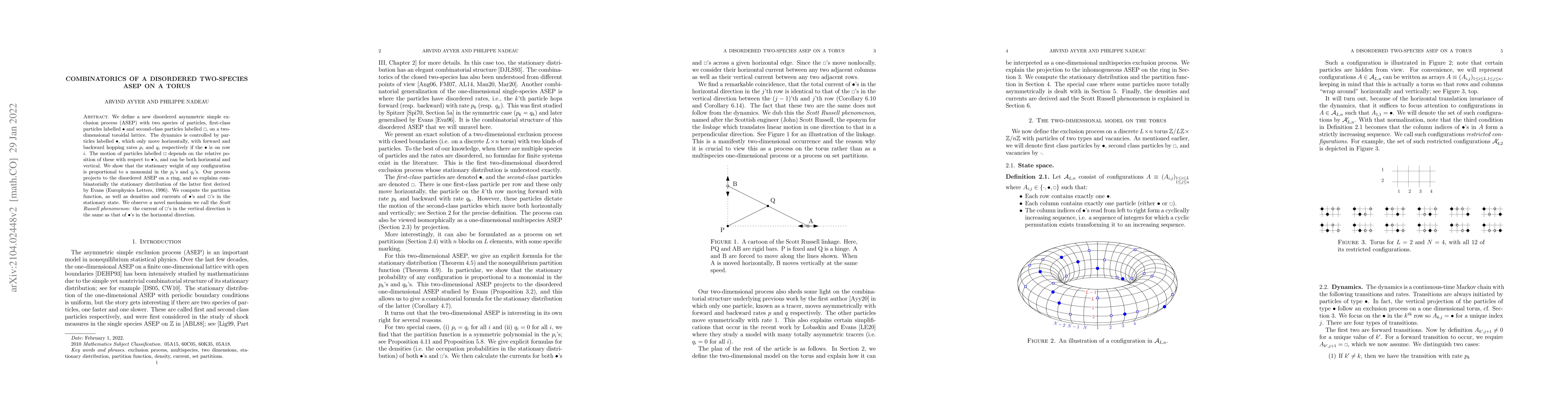 Thumbnail for Combinatorics of a disordered two-species ASEP on a torus