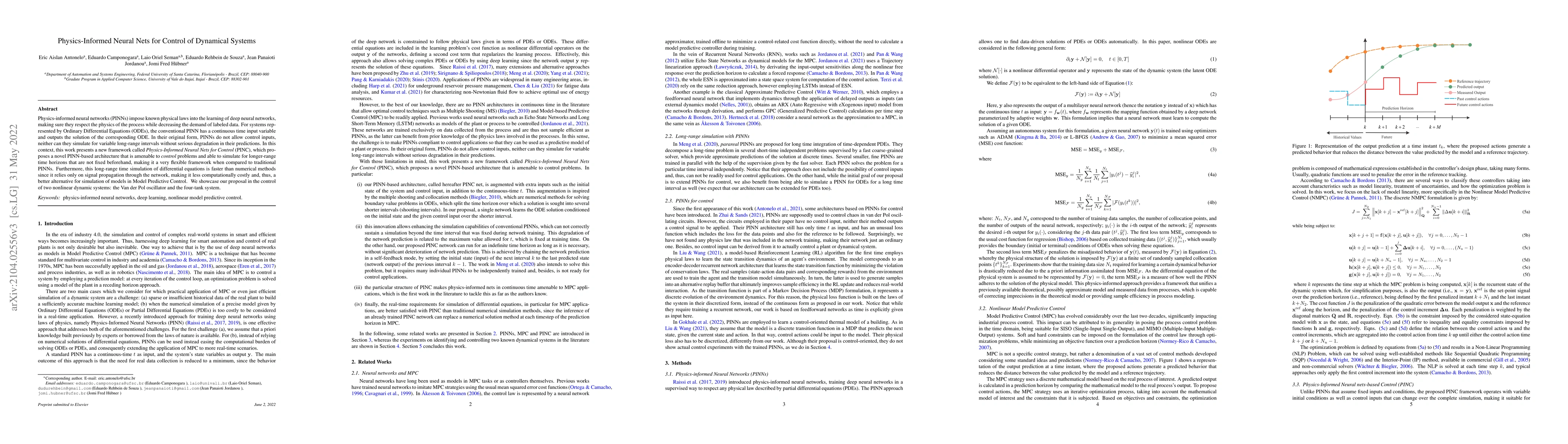 Thumbnail for Physics-Informed Neural Nets for Control of Dynamical Systems