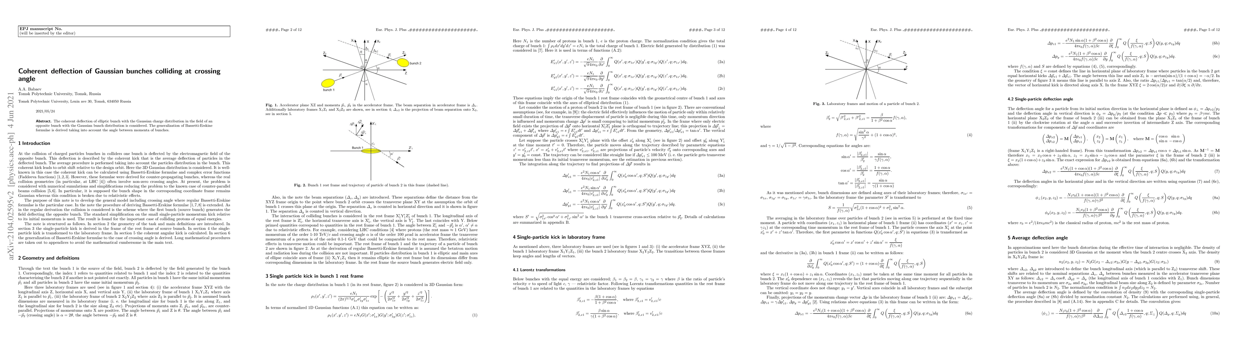Thumbnail for Coherent deflection of elliptic bunches colliding at crossing angle